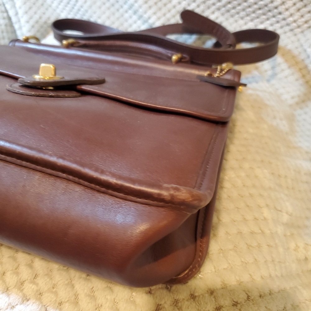 Vintage Coach Willis Station Crossbody Shoulder Bag Brown Leather - Picture 7 of 16